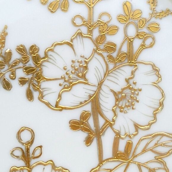 Vintage Nippon Gold Guilded Floral Hand Painted Display Plate - Made in Japan - Picture 9 of 14